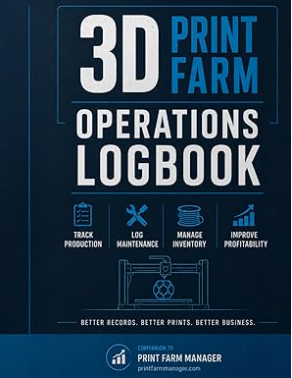 3D Print Farm Operations Log Book cover